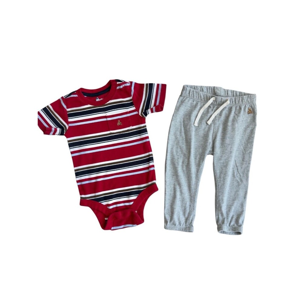 Baby Gap Boys Short Sleeve Onesie & Pull-On Pants Outfit Set. 18-24 Months.
